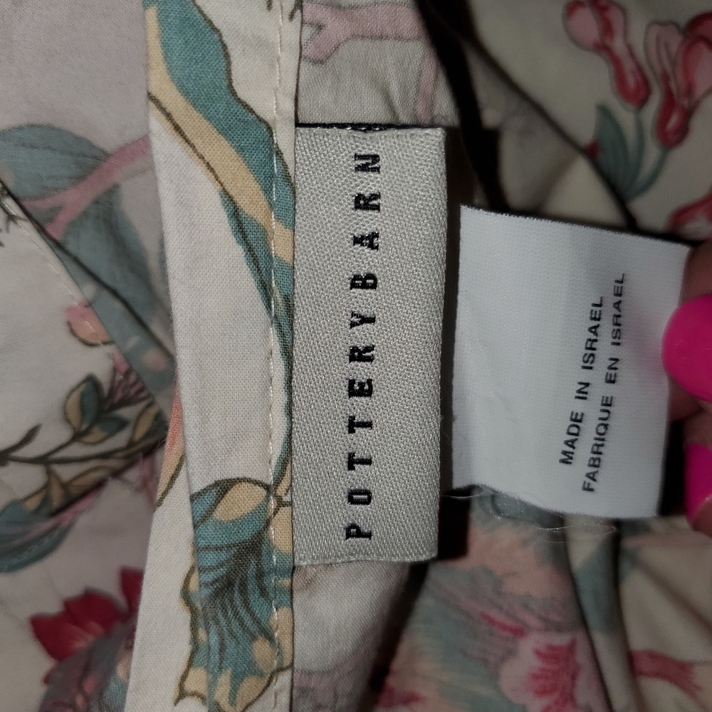 Pottery Barn Pillow Shams Euro Floral Set of 2 - Picture 6 of 8